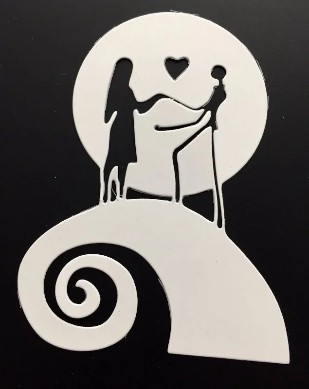 Jack and Sally Moonlight Wave * Set of Twelve * Black or White